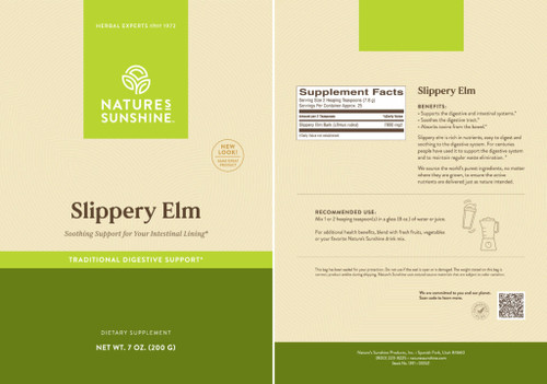 Image of Nature's Sunshine Slippery Elm powder label