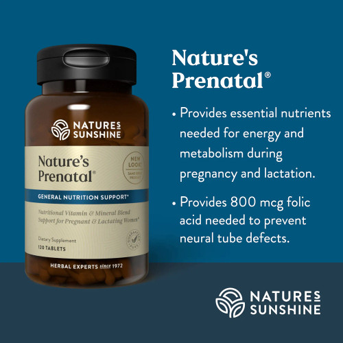 Nature's Prenatal gives strength, energy, and nutrition to expectant mothers