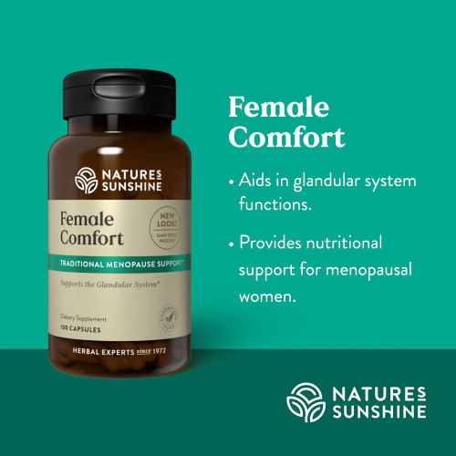 Benefits of Female Comfort, a formula for PMS and menopause discomfort