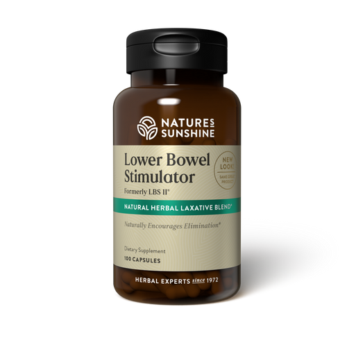 Lower Bowel Stimulator capsules, bottle picture