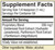 Supplement facts for Natures Sunshine Goldenseal/Parthenium product