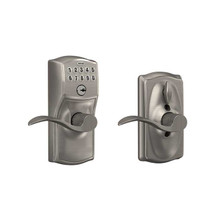 FE595 Keypad Lever with Camelot Trim and Accent Lever with Flex Lock