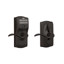FE595 Keypad Lever with Camelot Trim and Accent Lever with Flex Lock