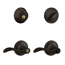 JC60 Seville Keyed Entry Lever and Deadbolt in Vis Pack