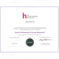 SPHR® Paper Certificate Product Image