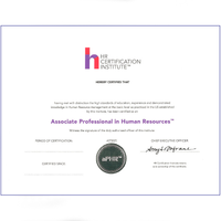 aPHR® Paper Certificate Product Image
