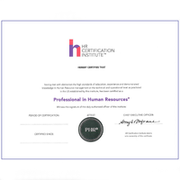 PHR® Paper Certificate Product Image