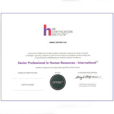 SPHRi® Paper Certificate Product Image