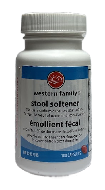 WESTERN FAMILY STOOL SOFTENER 100MG 100 CP