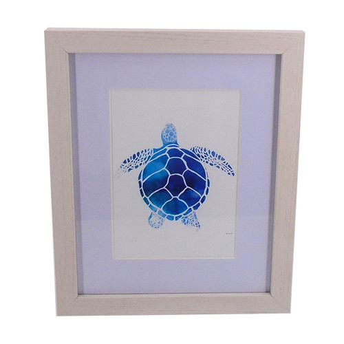 Blue Sea Turtle Framed Art