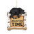 On Mountain Time Bear Resin Christmas Ornament
