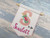 Personalised Wall Decoration.

My flags are made from layers of white felt and with this personalised one I have done the Capital Letter in a light pink leatherette, but this can be made in any colour you would like.

I have stitched the name in a deeper pink so that it matches the deep pink in the flowers, again this can be stitched in a deeper colour than the Capital Letter and the floral detail will then be stitched to match.

The flag measures 5x7 inches but when mounted on the dowl rod measures 7x7 inches