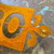 Corten steel house number sign - flour de lys styling