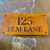 Corten steel house sign, rusty metal house name sign, rusty steel house name and number sign.