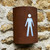 Rusty Steel Curved Light - Men's Toilet Icon