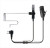 Motorola RLN5318 CP476, CB Pro Plus, DEP450 & GP3188 2-Wire Black Covert Tube Security Earpiece (With Combi Mic & PTT)
