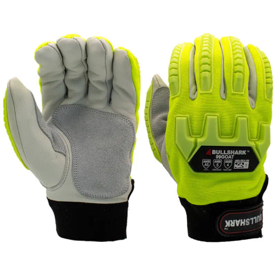Guantes de Mecánica de Impacto de Piel de Cabra Premium BullShark™