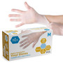 MED PRIDE Disposable Medical Grade Vinyl Exam Gloves, Latex & Powder Free, Ultra-Strong, for Healthcare & Food Handling (Medium (1Pack of 100) 100 Clear)