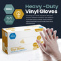 MED PRIDE Disposable Medical Grade Vinyl Exam Gloves, Latex & Powder Free, Ultra-Strong, for Healthcare & Food Handling (Medium (1Pack of 100) 100 Clear)