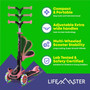 3 Wheel Scooter for Kids with Foldable Seat, Adjustable Handlebar Height, Lean-to-Steer Ride On Toy for Kids Ages 2+, Light-Up LED Wheels, Wide Anti Slip Deck, Indoor & Outdoor Use, Watermelon