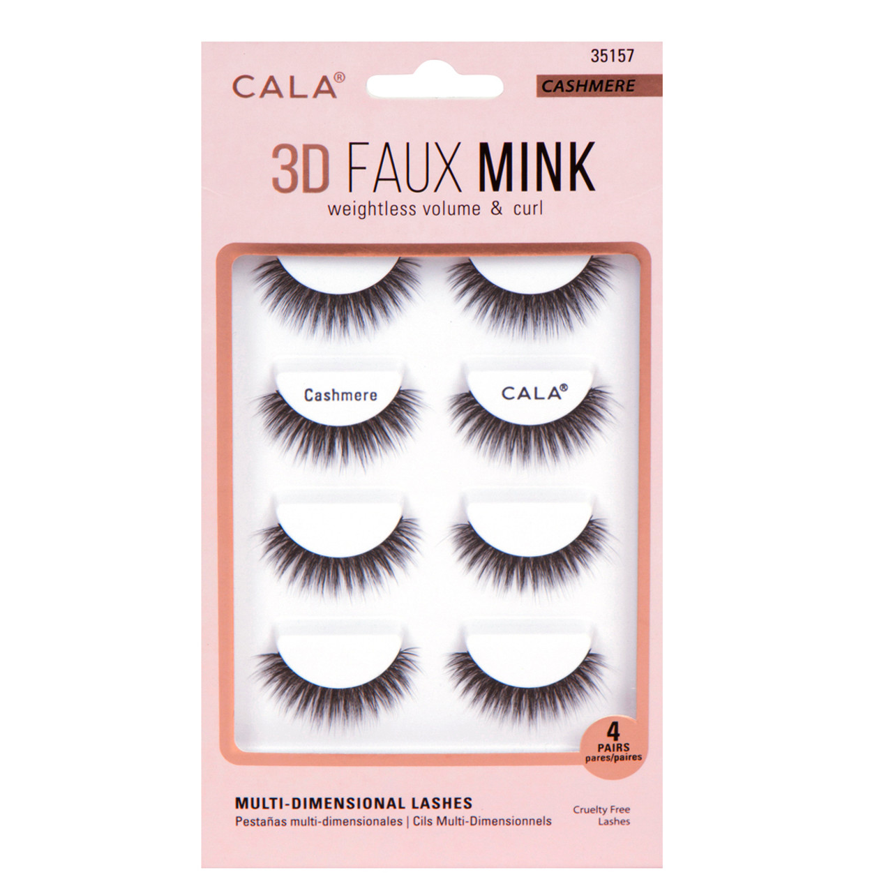 CALA® 3D Faux Mink Lashes - Cashmere (4 Pair / Pack)