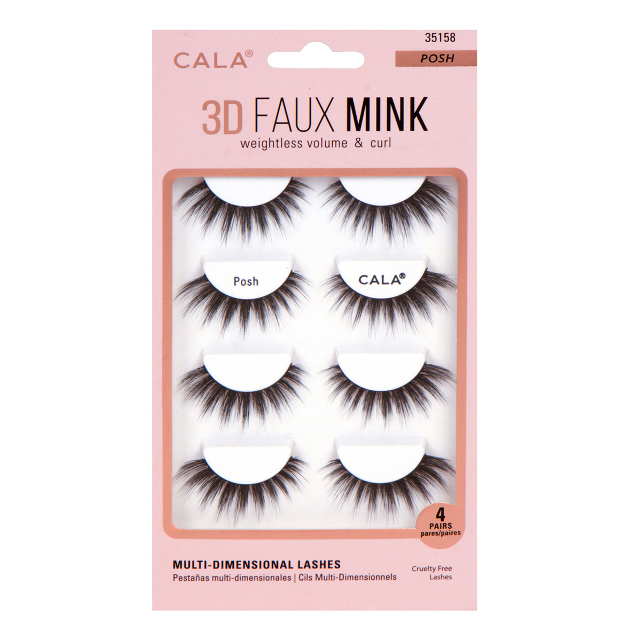 CALA® 3D Faux Mink Lashes - Cashmere (4 Pair / Pack)