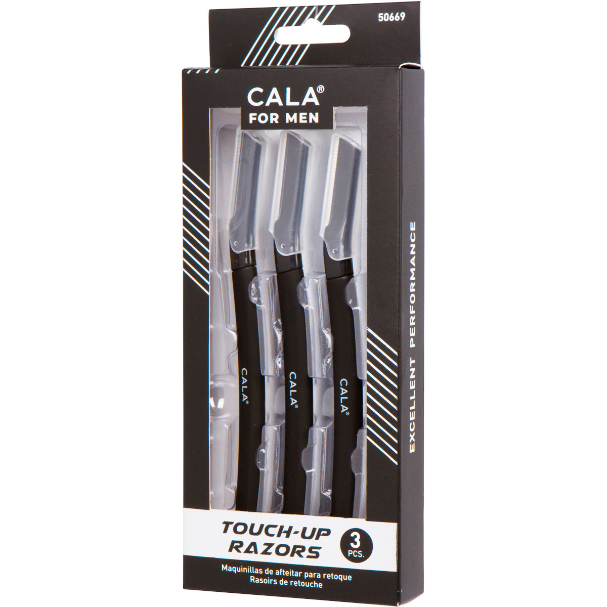 MEN'S TOUCH UP RAZORS 3PC - CALA PRODUCTS
