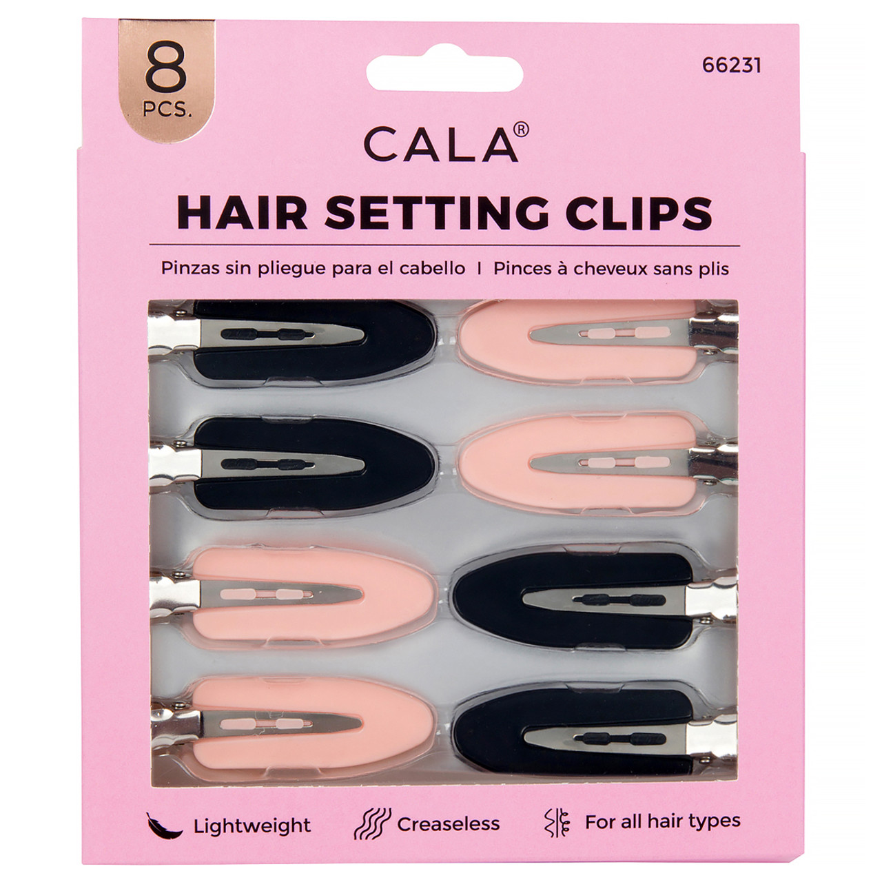 CALA Product  Hair Setting Clips (BLK/PNK)