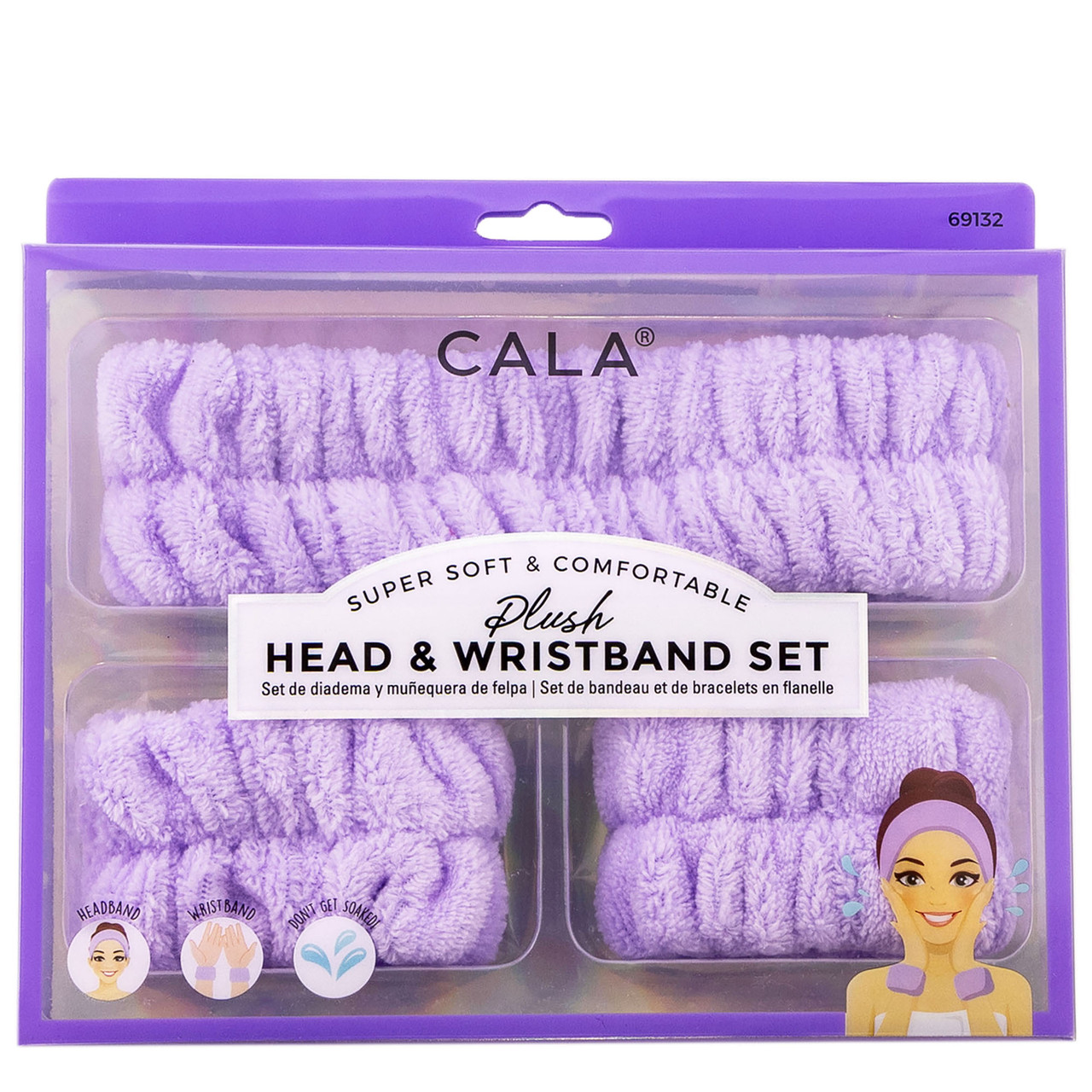 CALA Product | Plush Headband & Wristband Set (Lavender))