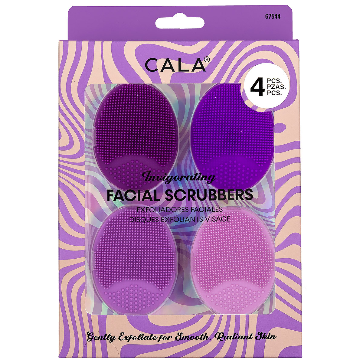 kalakla スクイーズ CALA® Invigorating Facial Scrubbers: 4 Pack
