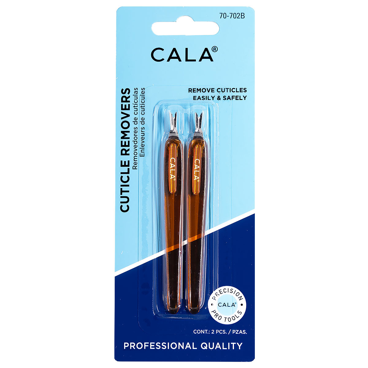 CUTICLE CARE: CUTICLE REMOVERS (2PCS / PK) - CALA PRODUCTS