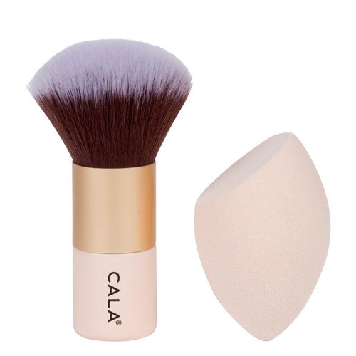 CALA Products | Kabuki Brush + Sponge Set (Pink)