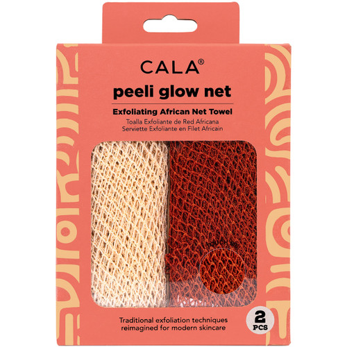 CALA Peeli Glow Net exfoliating African net towel used for body exfoliation in the shower.