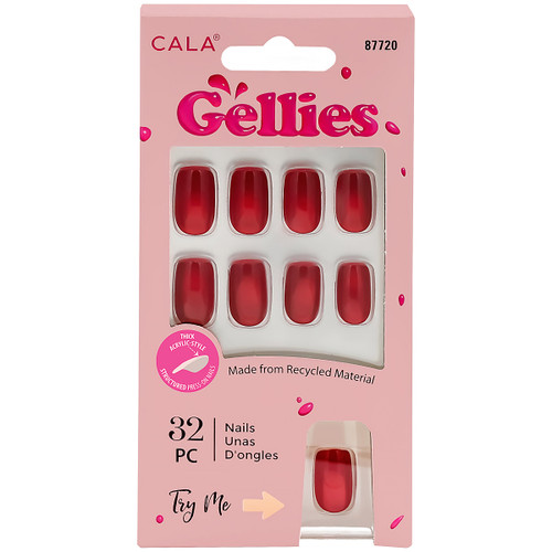 Cala Product Gellies Square Red Nails
