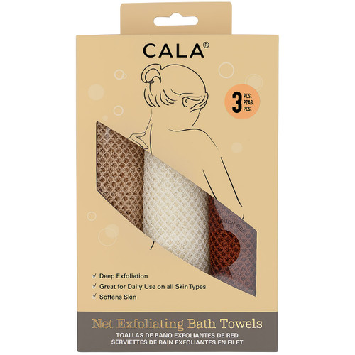 CALA Net Exfoliating Bath Towels, 3-piece set.
