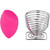Makeup blending sponge with sponge holder.