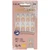 Sheer nude press-on nails with a gold French-tip design in an acrylic-style finish, 32-piece set by CALA.