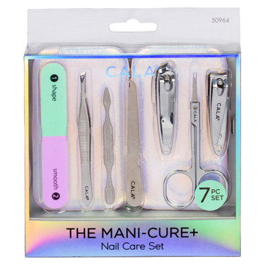 Wholesale All Pure 4pc Nail Care Travel Kit STEEL/BLUE/GREEN