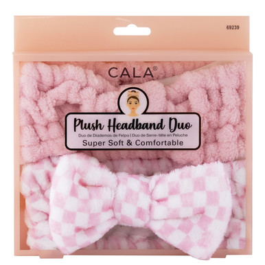 CALA Product | Plush Headband Set (Pink Checkers) display picture 1