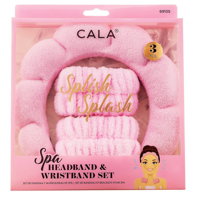 CALA Product | Spa Headband & Wristband Set (Peach)