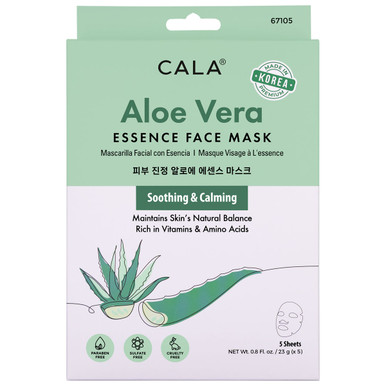 ESSENCE FACIAL MASKS: ALOE VERA (5 PKS)