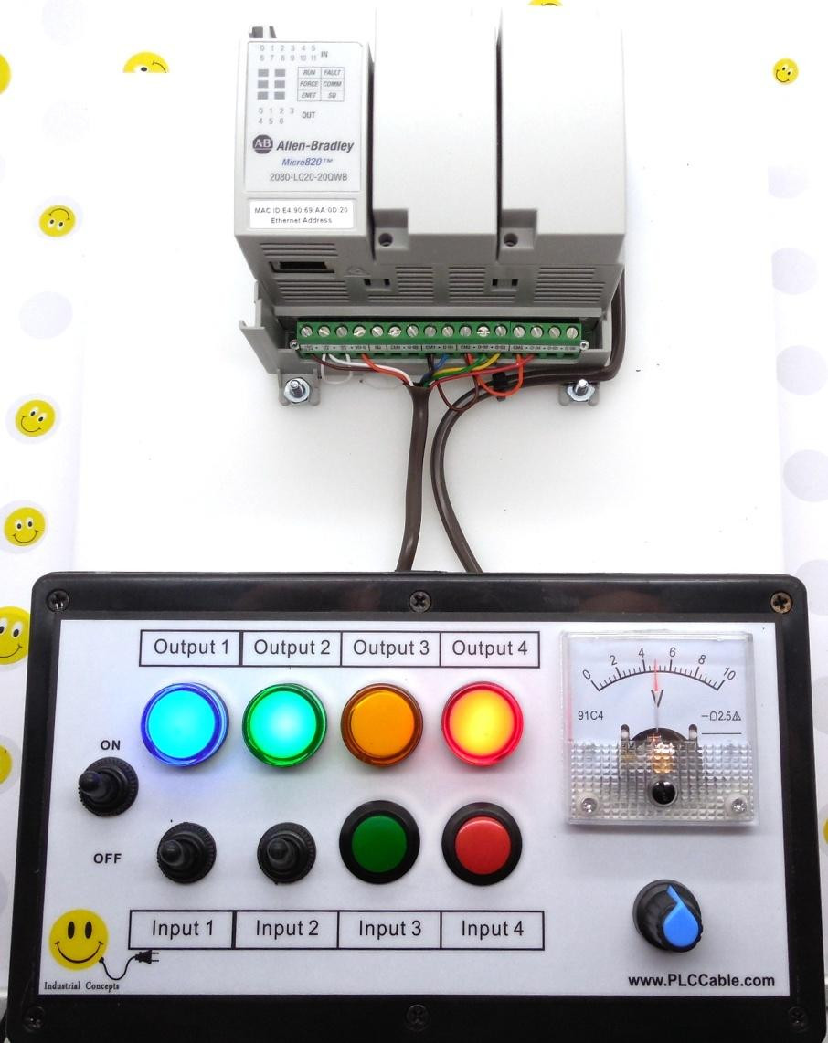 Allen-Bradley Micro820 Programmable CCW PLC Trainer Micro800