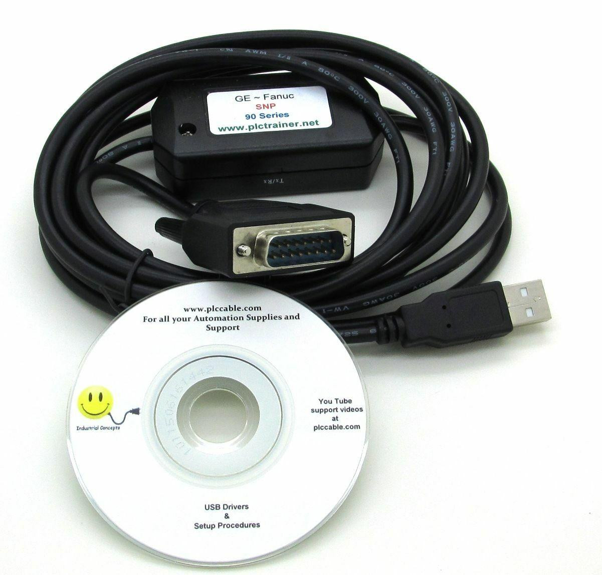GE Fanuc SNP/USB PLC Programming Cable 90/30 90/70 USB - PLCCable