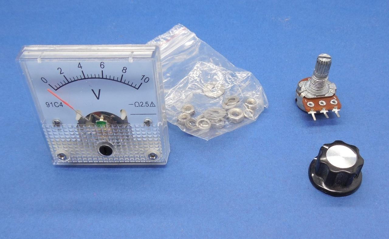 PLC Trainer Analog Kit 0-10 VDC Potentiometer Knob and Meter