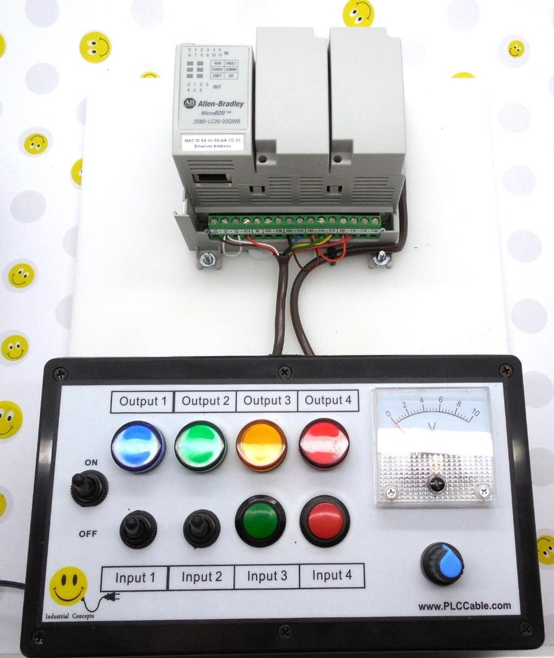 PLC Cables, Inc Allen-Bradley Micro820 Programmable CCW PLC Trainer Micro800 Training Kit