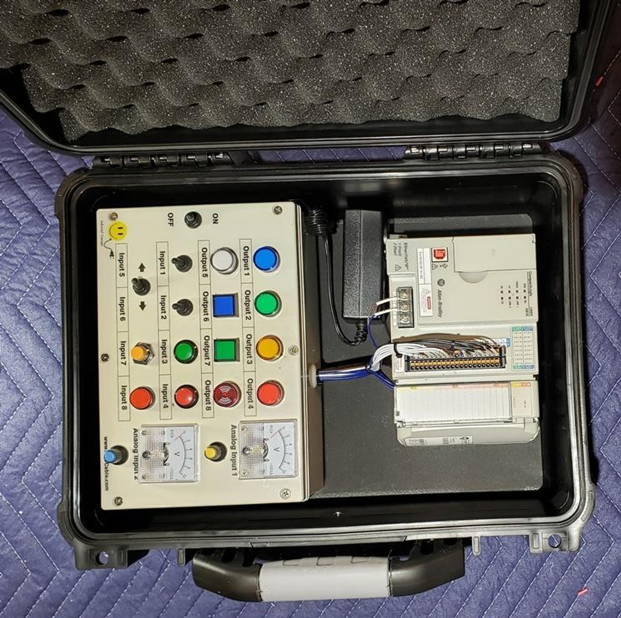 Large Hard Protective Lockable Case for PLC Trainer, Electrical Meter, Camera 14x10x6