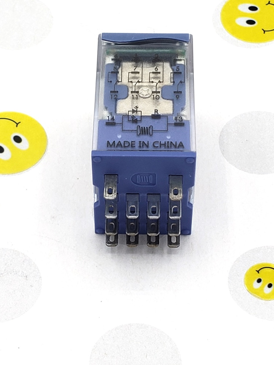 Control Relay, Socket Mount, 120 VAC coil voltage, 4PDT (4) N.O. (4) N.C. 5A contact rating, 14-pin, LED indicator