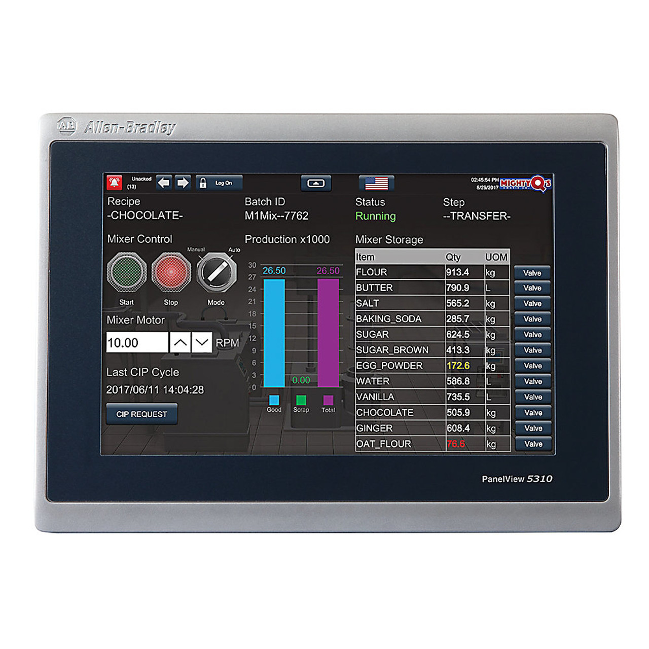 Allen Bradley PanelView 2713P-T12WD1 Overlay Screen Series 5310 (2713P-T12WD1 Overlay)