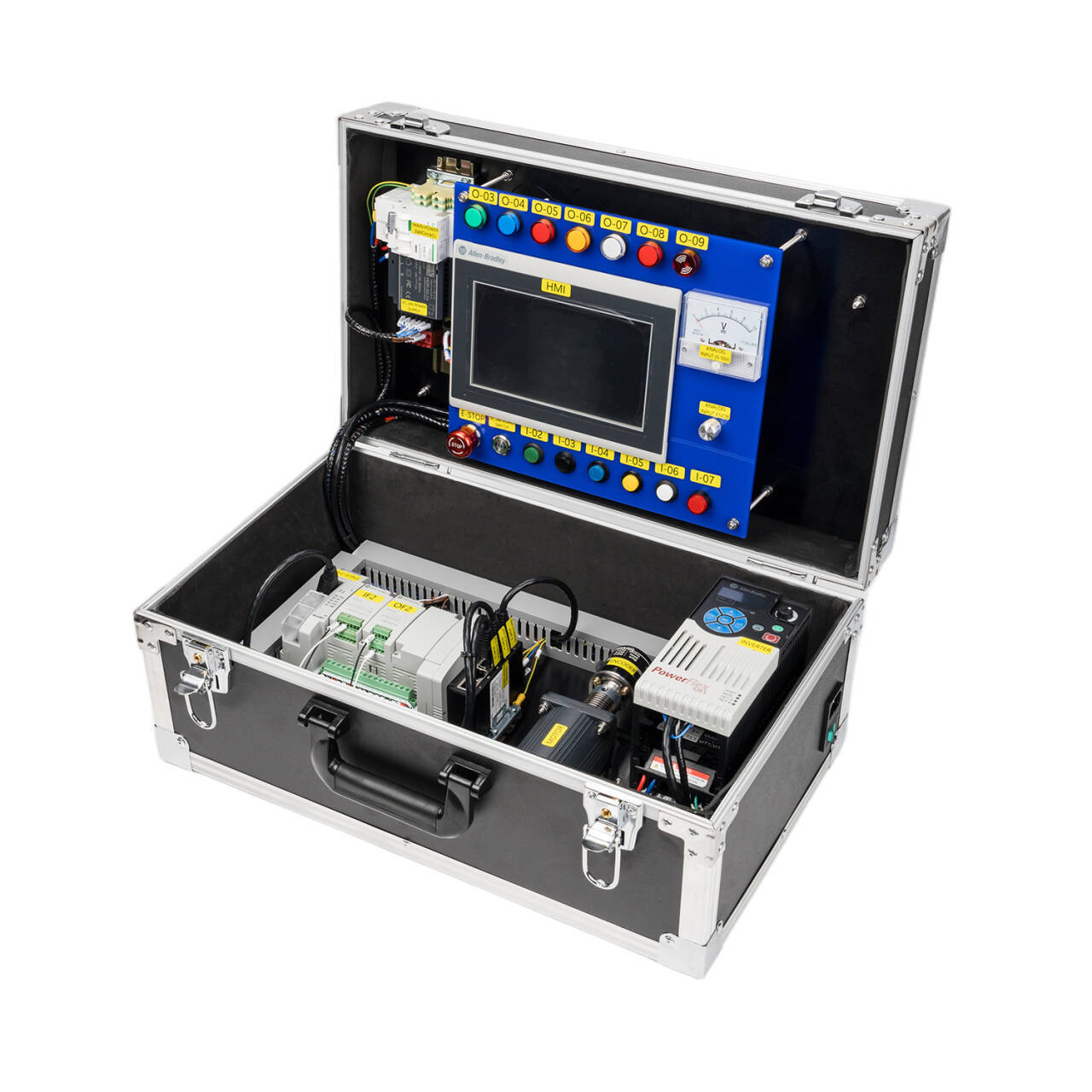 Allen Bradley 850 PowerFlex Frequency Drive VFD - Deluxe Suitcase Style Complete PLC Programming Trainer