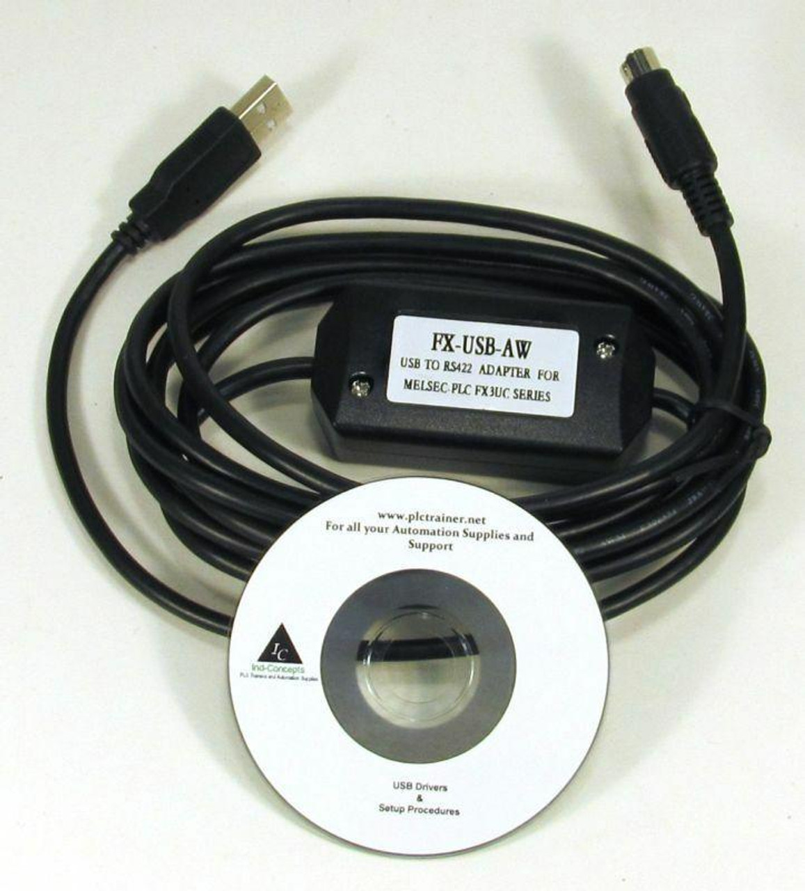 PLC Cables, Inc Mitsubishi FX-USB-AW Programming for FX3U PLC FXUSBAW